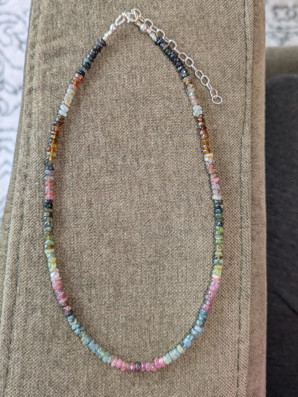 Watermelon Tourmaline Gemstone Necklace